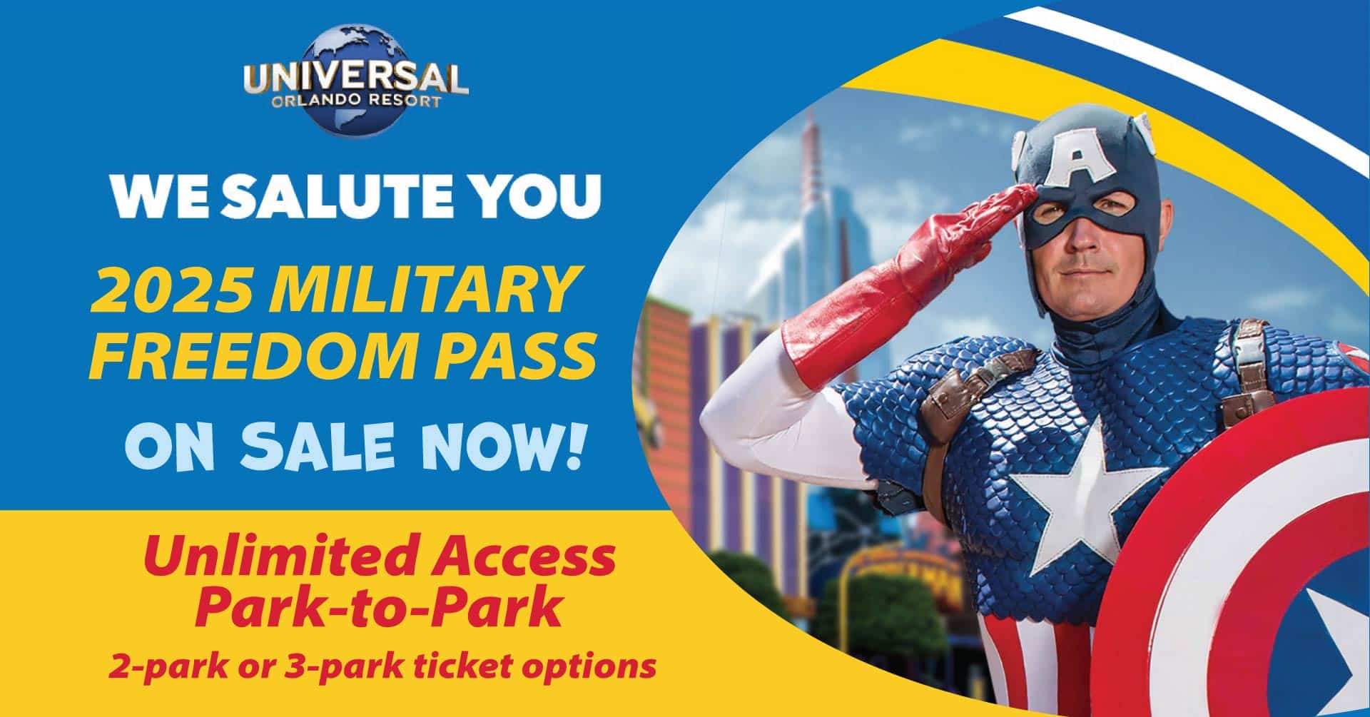 Universal Orlando Military Freedom Pass