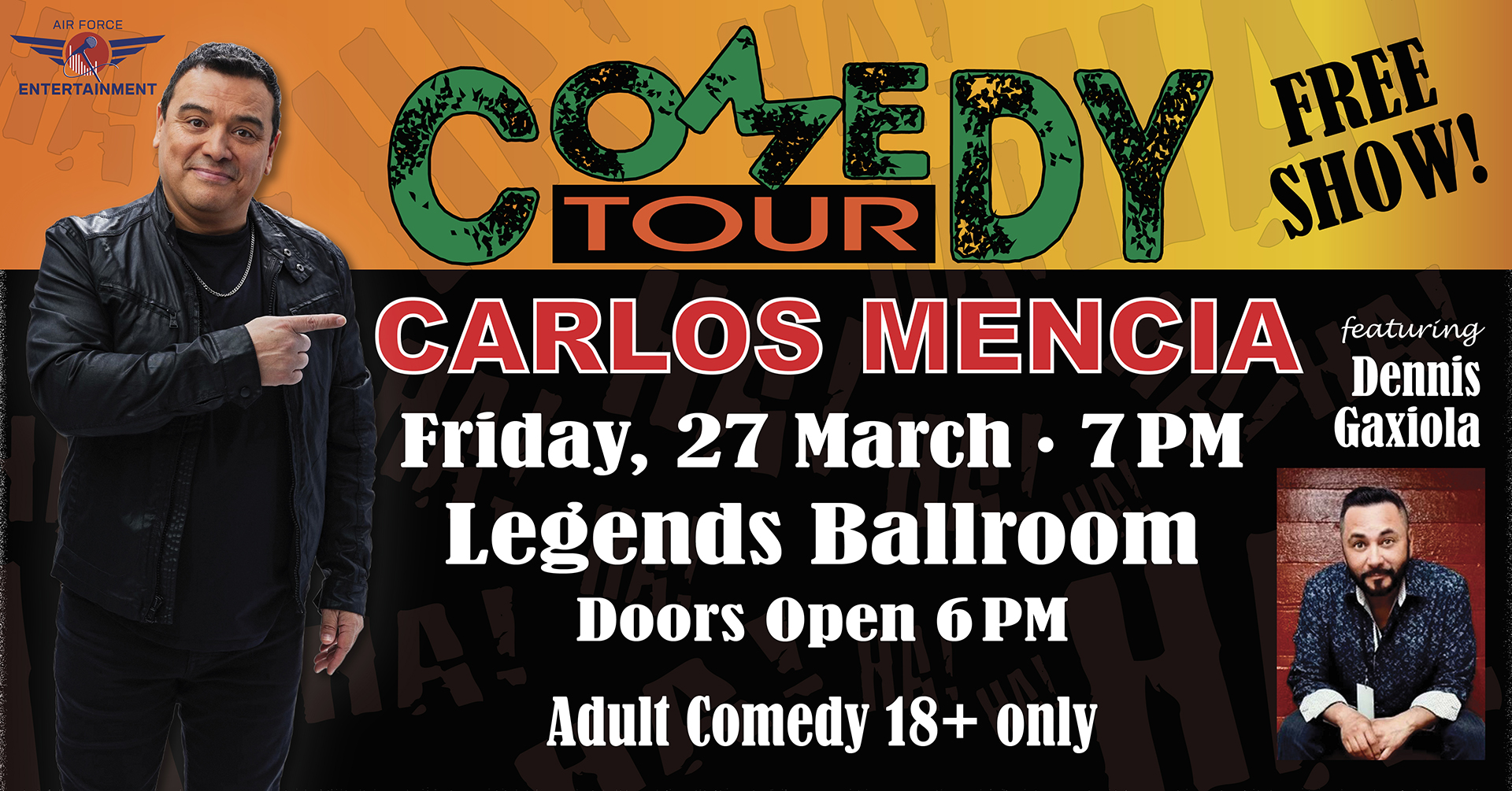Carlos Mencia Comedy Tour for Adults Only
