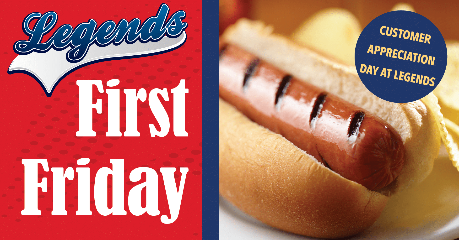 Legends Sports Grill First Friday on May 1